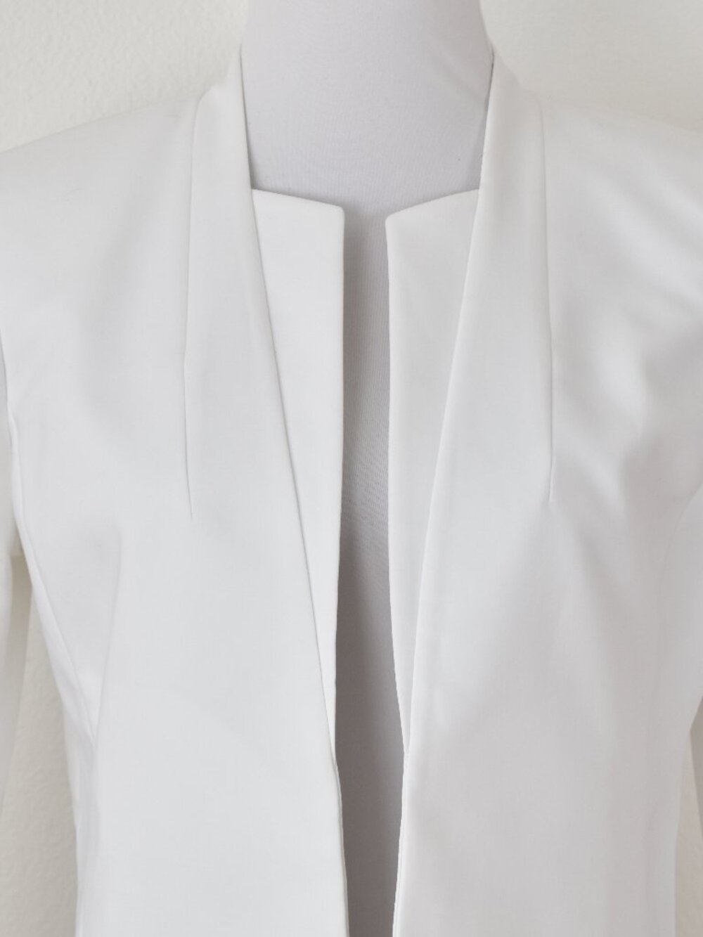 Calvin Klein Open Front Blazer Jacket White - 8 - Picture 2 of 8